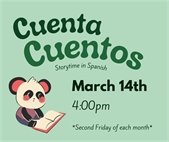 Cuenta Cuentos Storytime in Spanish
